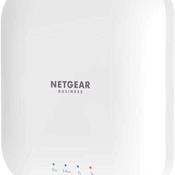 NETGEAR Wireless Access Point (WAX214PA) - WiFi 6 Dual-Band AX1800 Speed | 1 x 1G Ethernet PoE Port | Up to 128 Devices | 802.11ax | WPA3 Security | MU-MIMO | with Power Adapter