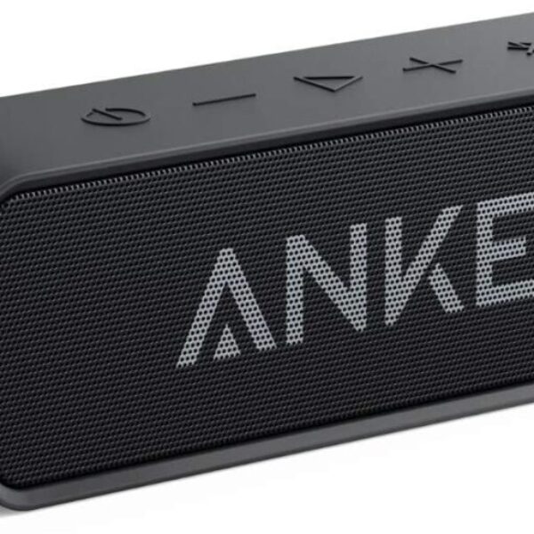 Upgraded, Anker Soundcore Bluetooth Speaker with IPX5 Waterproof, Stereo Sound, 24H Playtime, Portable Wireless Speaker for iPhone, Samsung and More