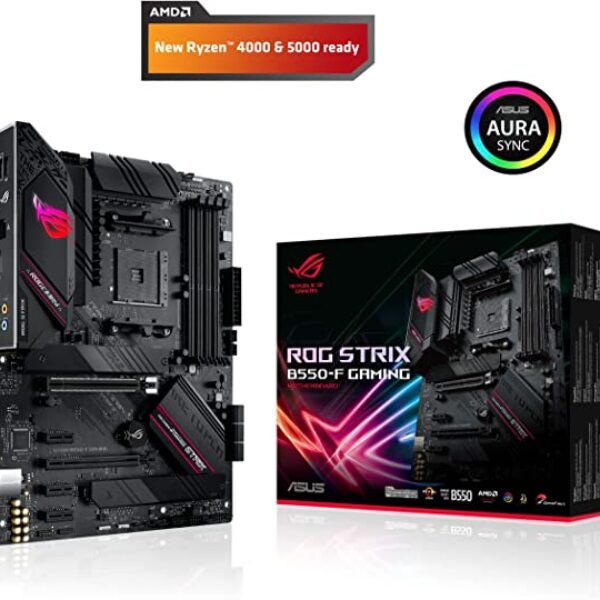 Asus ROG Strix B550-F Gaming WiFi II AMD AM4 (3rd Gen Ryzen) ATX Gaming Motherboard (PCIe 4.0,WiFi 6E, 2.5Gb LAN, BIOS Flashback, HDMI 2.1, Addressable Gen 2 RGB Header and Aura Sync)