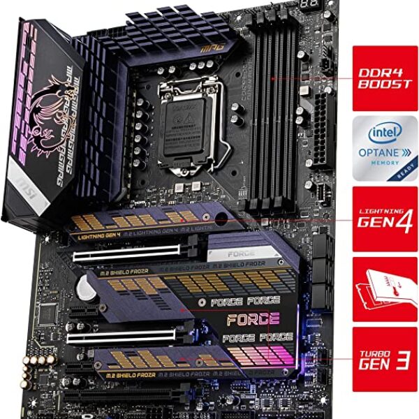 MPG MPG Z590 Gaming Force Gaming Motherboard (ATX, 11th/10th Gen Intel Core, LGA 1200 Socket, DDR4, PCIe 4, CFX, M.2 Slots, USB 3.2 Gen 2, DP/HDMI, Mystic Light RGB)